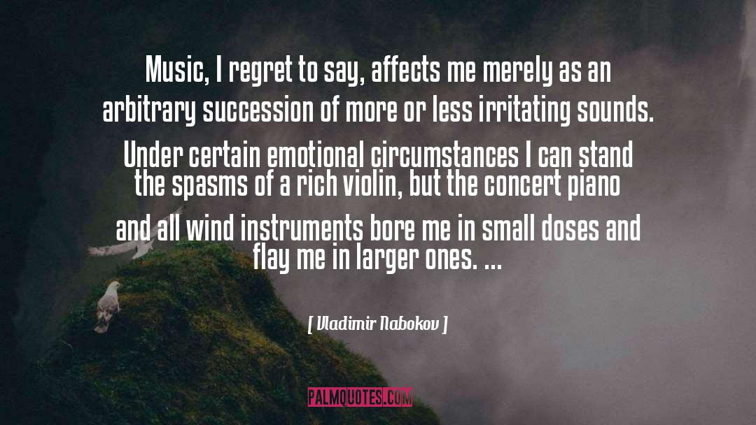 Vladimir Nabokov Quotes: Music, I regret to say,
