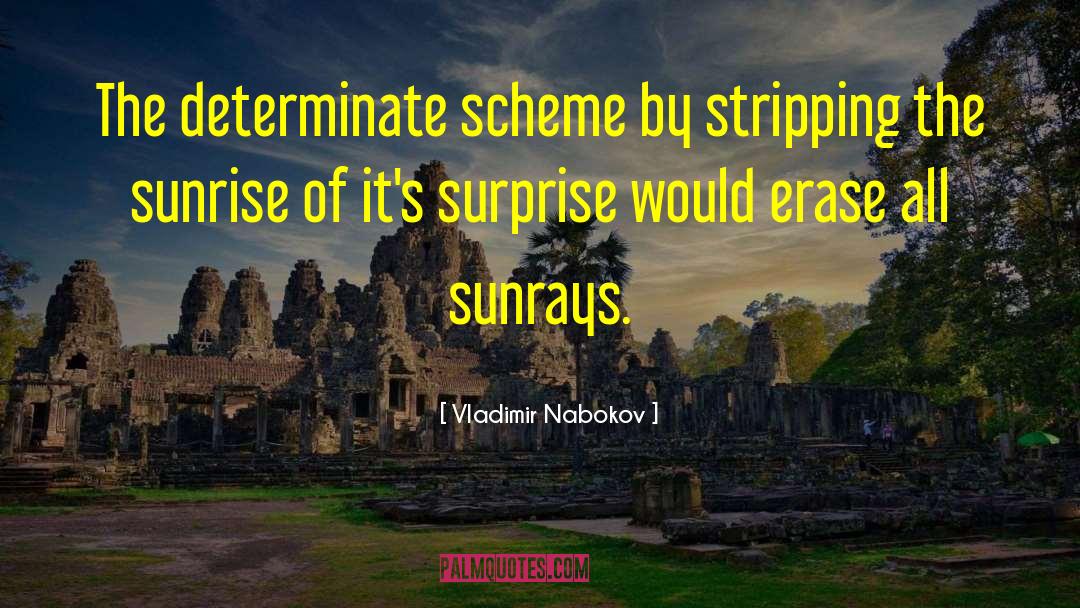 Vladimir Nabokov Quotes: The determinate scheme by stripping