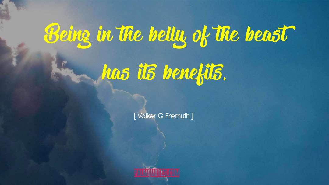 Volker G. Fremuth Quotes: Being in the belly of