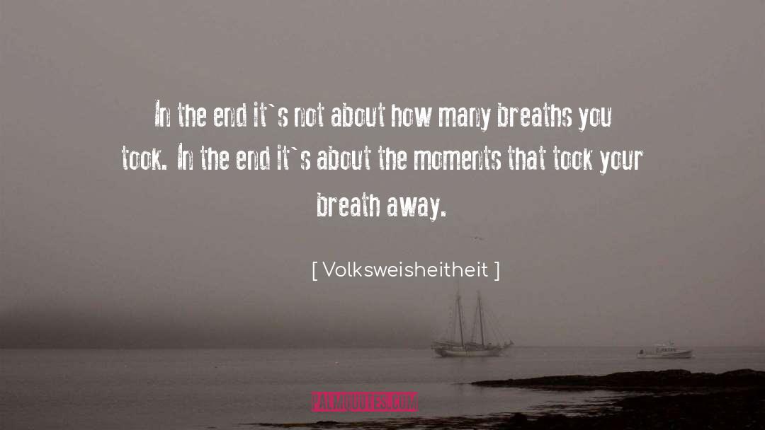 Volksweisheitheit Quotes: In the end it's not