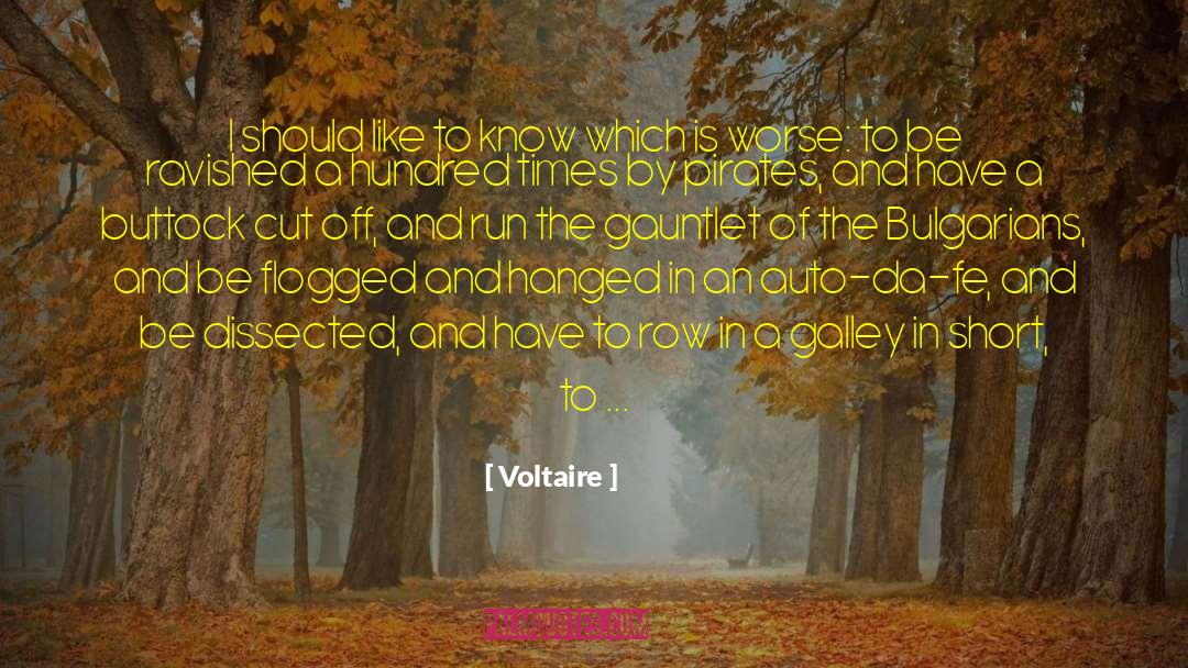 Voltaire Quotes: I should like to know