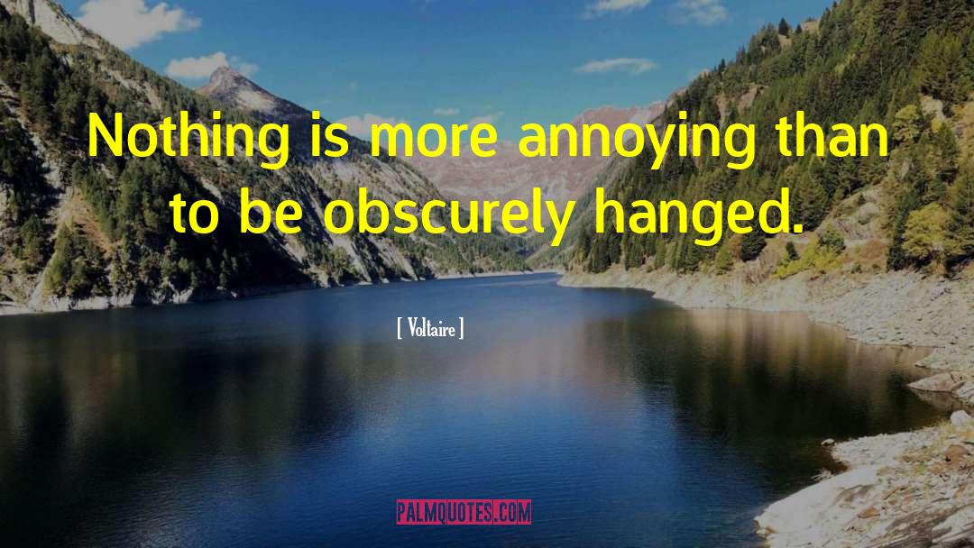 Voltaire Quotes: Nothing is more annoying than