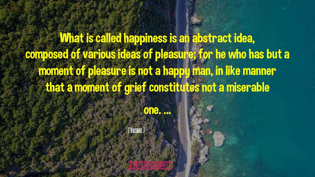 Voltaire Quotes: What is called happiness is