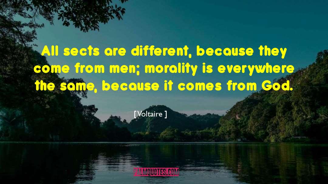 Voltaire Quotes: All sects are different, because