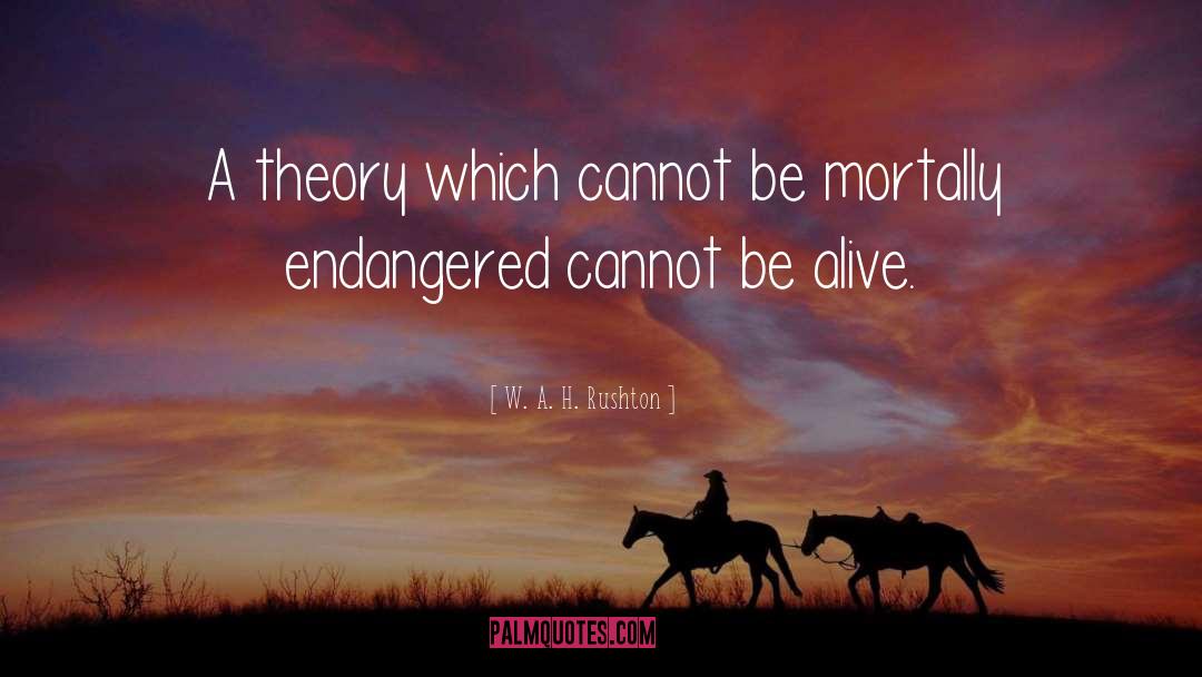 W. A. H. Rushton Quotes: A theory which cannot be