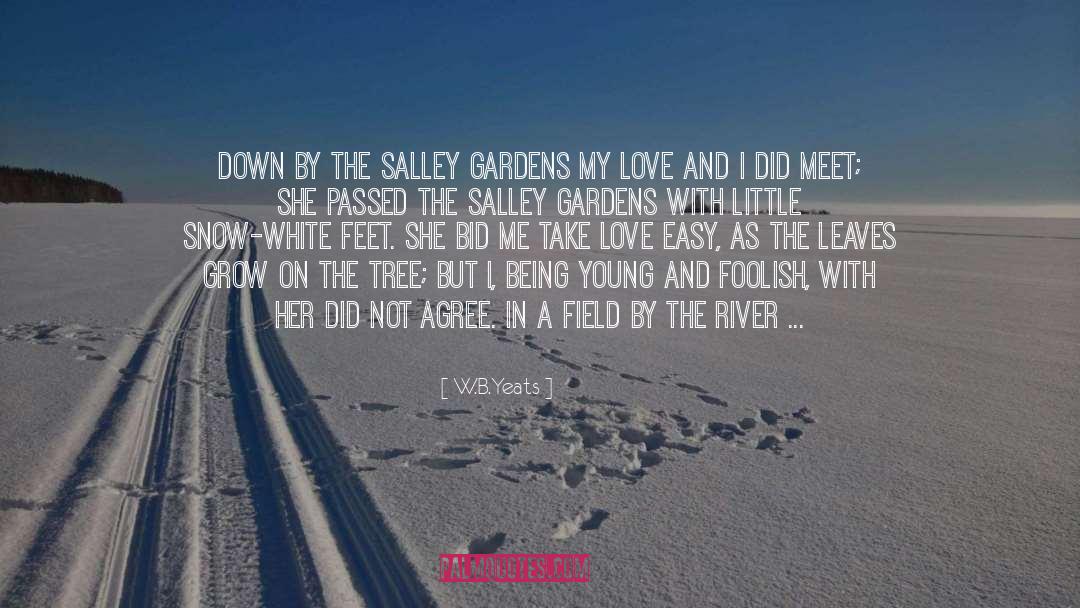 W.B.Yeats Quotes: Down by the salley gardens