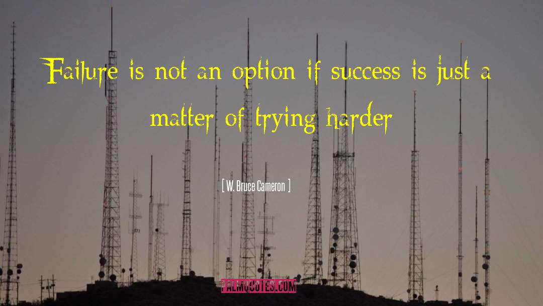 W. Bruce Cameron Quotes: Failure is not an option