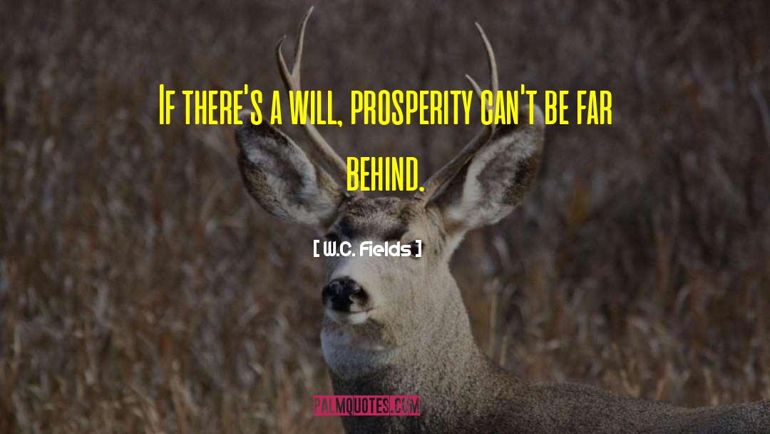 W.C. Fields Quotes: If there's a will, prosperity