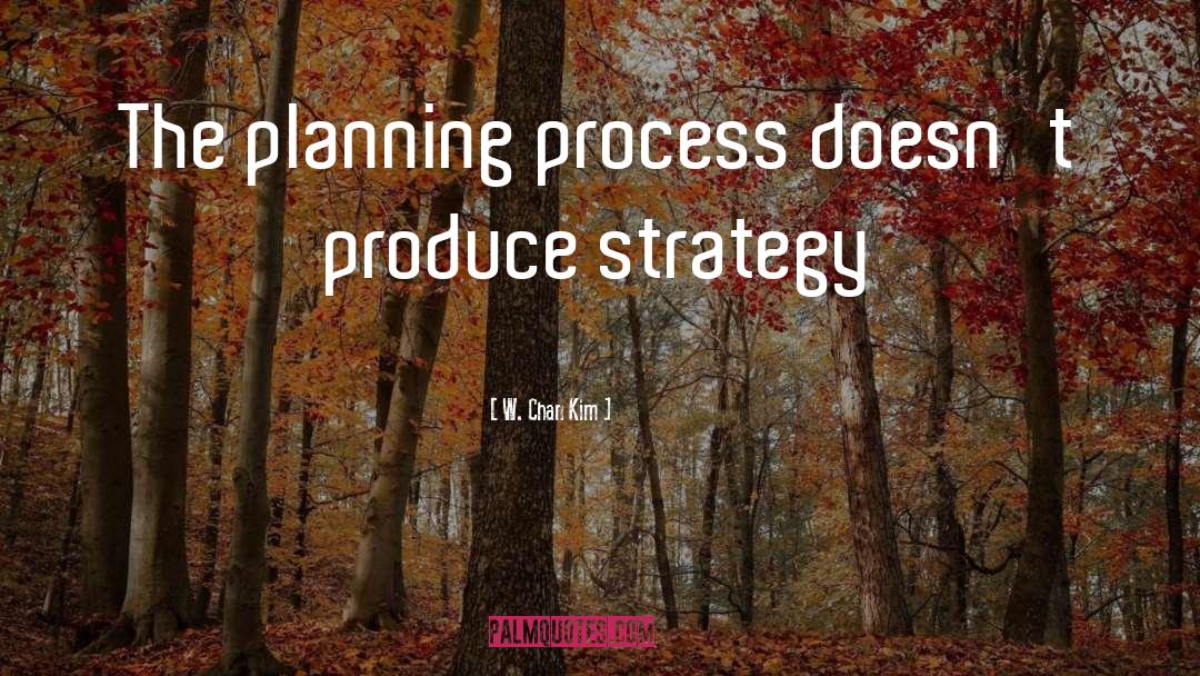 W.Chan Kim Quotes: The planning process doesn't produce