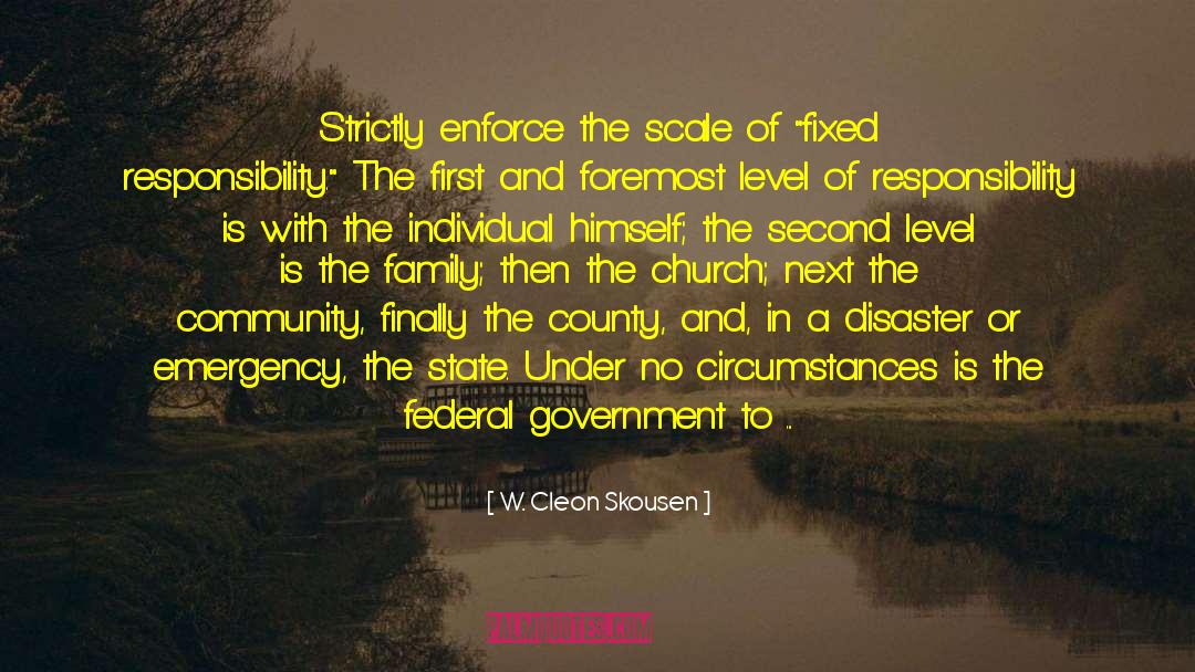 W. Cleon Skousen Quotes: Strictly enforce the scale of