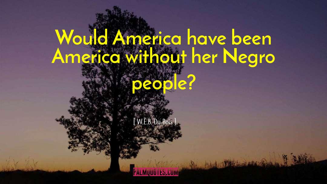 W.E.B. Du Bois Quotes: Would America have been America
