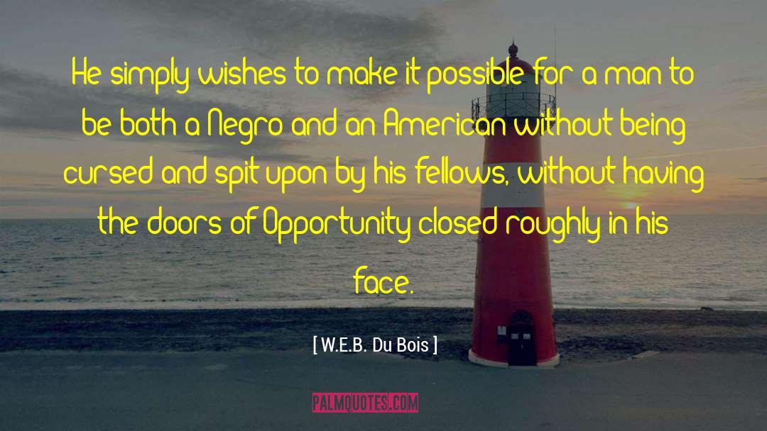 W.E.B. Du Bois Quotes: He simply wishes to make