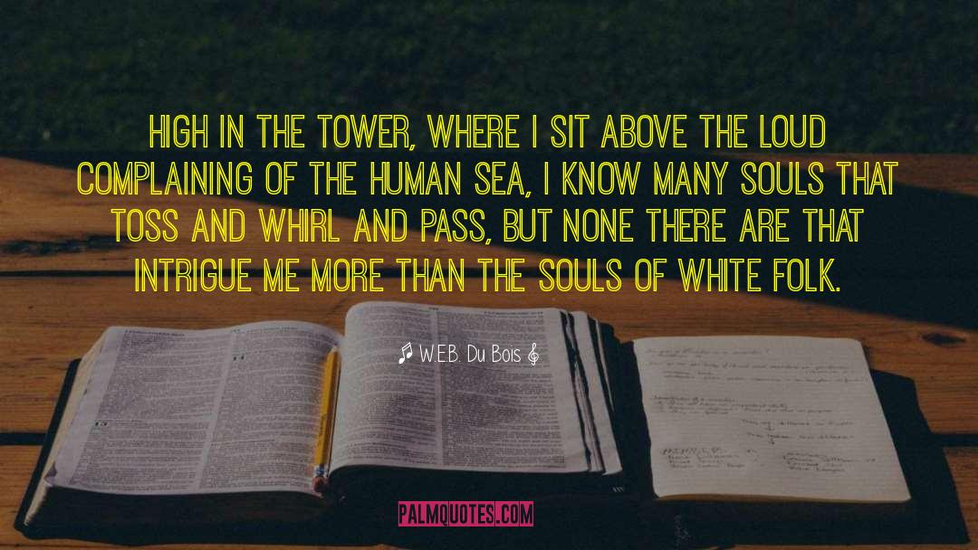 W.E.B. Du Bois Quotes: High in the tower, where