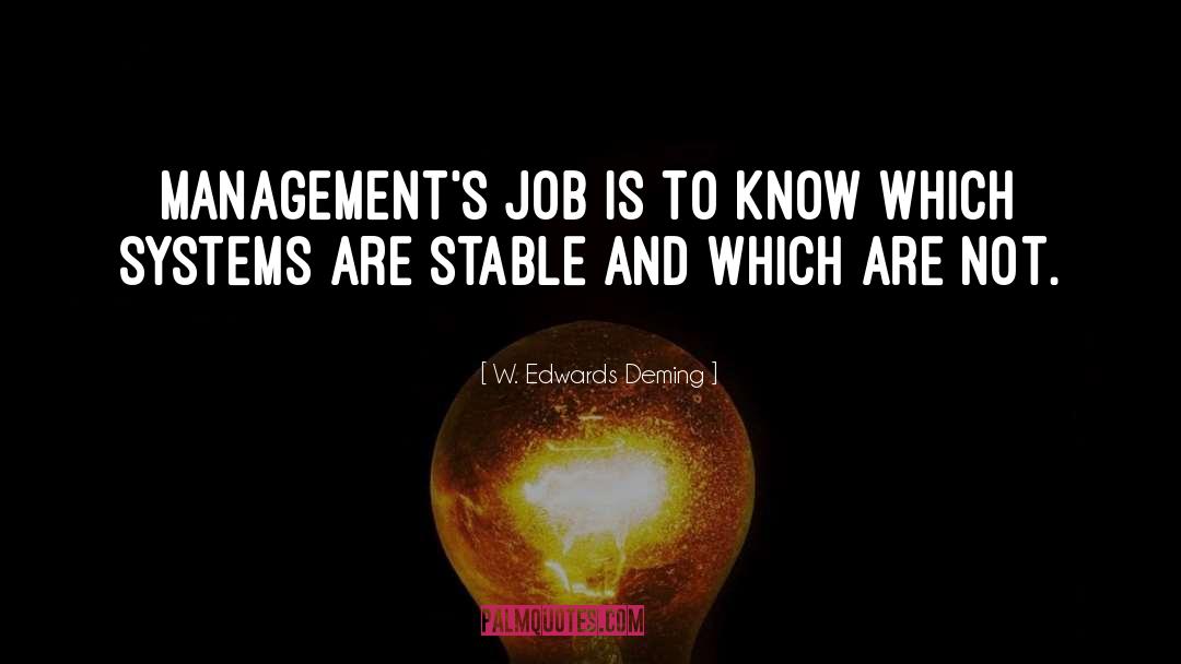 W. Edwards Deming Quotes: Management's job is to know