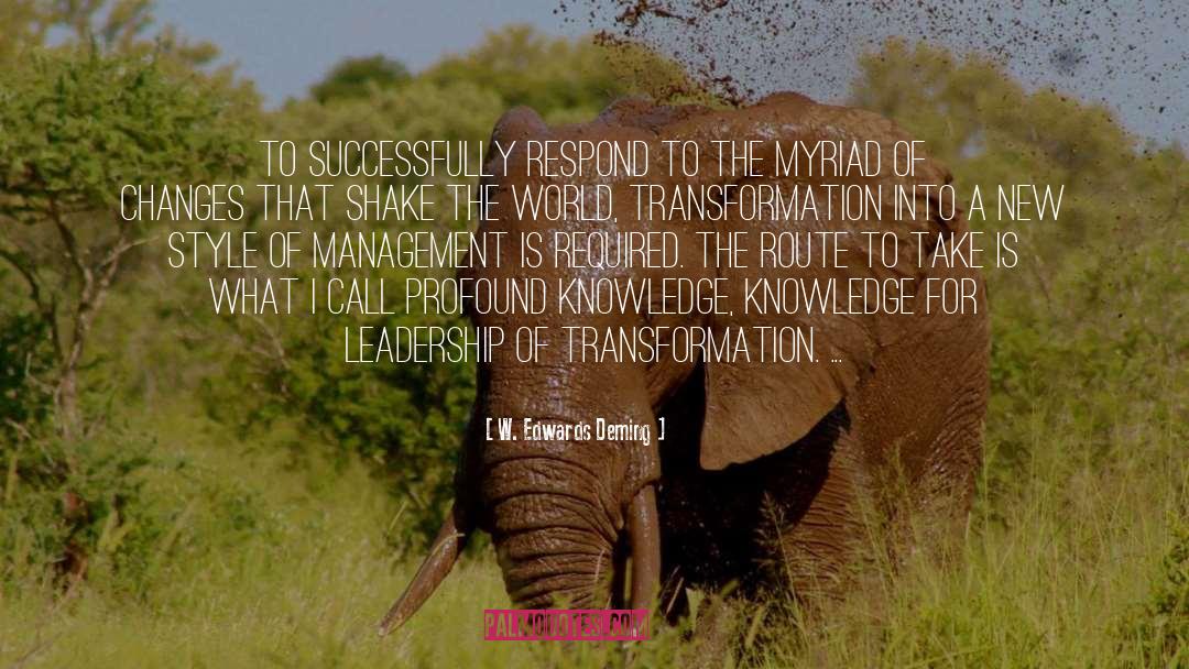 W. Edwards Deming Quotes: To successfully respond to the