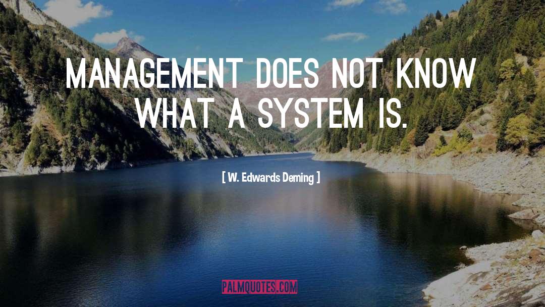 W. Edwards Deming Quotes: Management does not know what