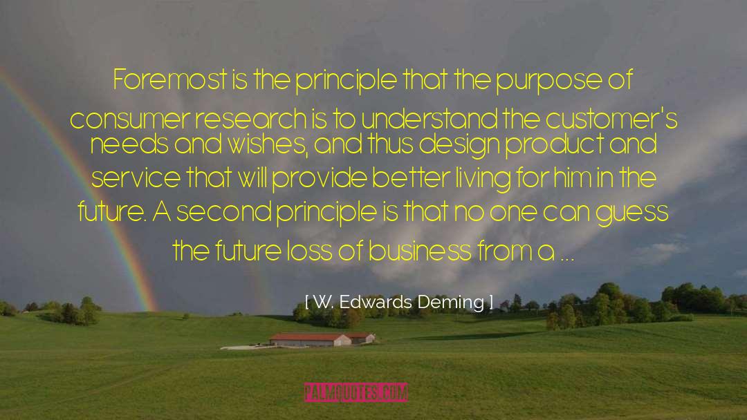 W. Edwards Deming Quotes: Foremost is the principle that