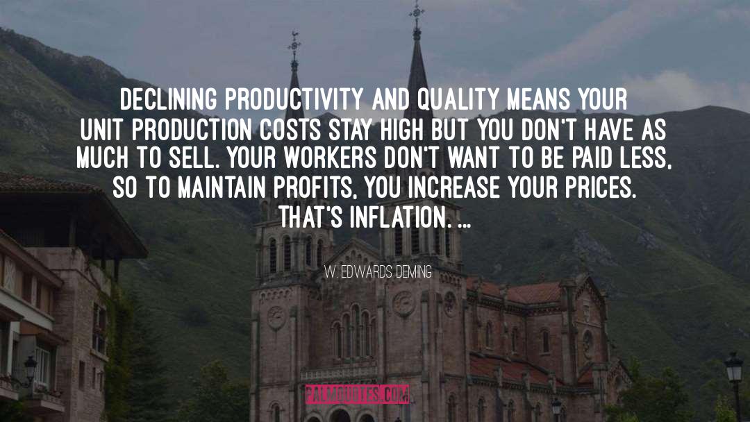 W. Edwards Deming Quotes: Declining productivity and quality means