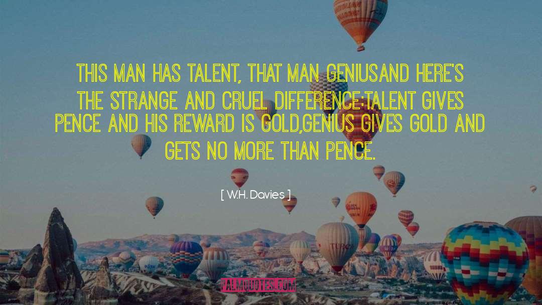 W.H. Davies Quotes: This man has talent, that