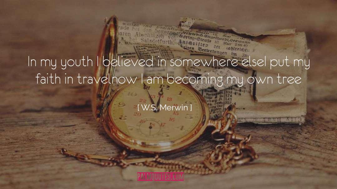 W.S. Merwin Quotes: In my youth I believed