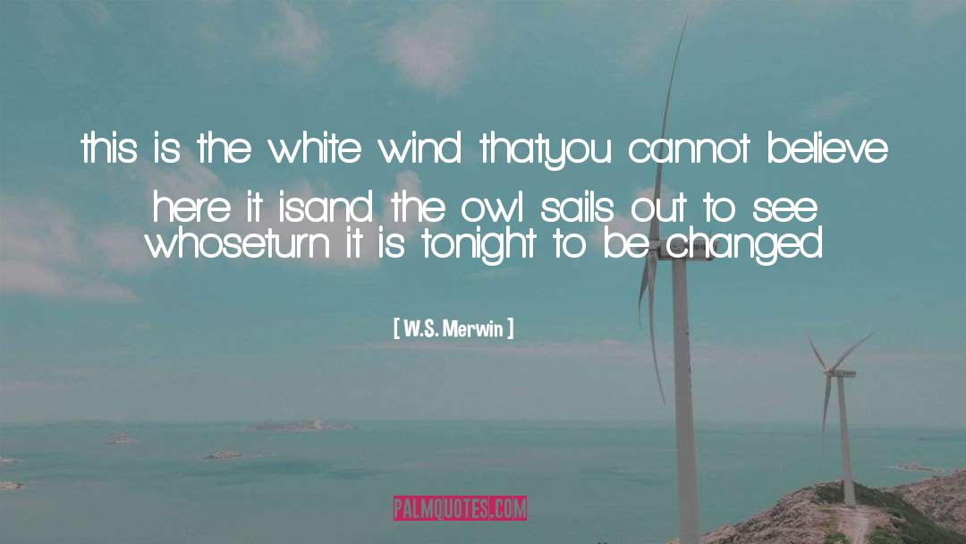 W.S. Merwin Quotes: this is the white wind