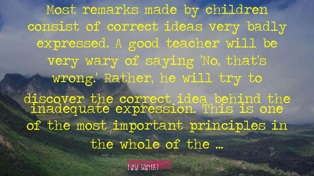 W.W. Sawyer Quotes: Most remarks made by children