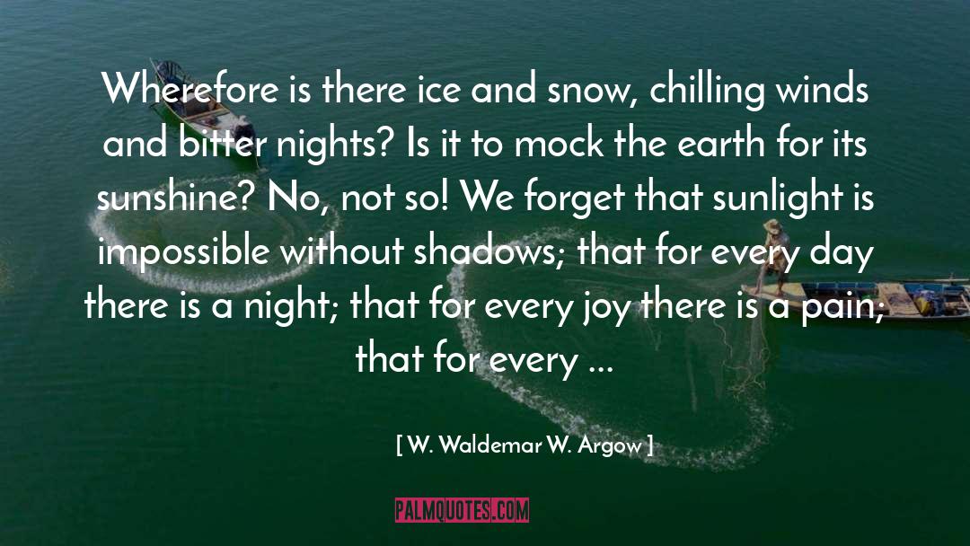 W. Waldemar W. Argow Quotes: Wherefore is there ice and