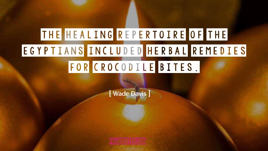 Wade Davis Quotes: The healing repertoire of the