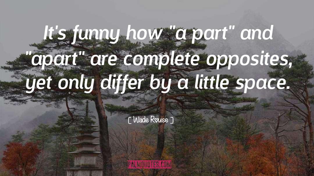 Wade Rouse Quotes: It's funny how 