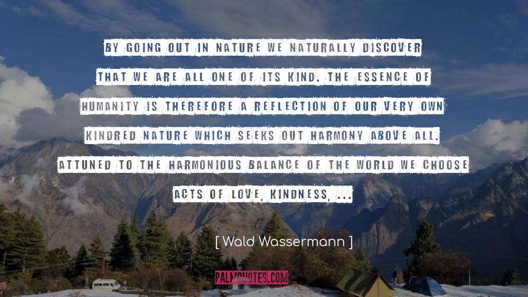 Wald Wassermann Quotes: By going out in nature