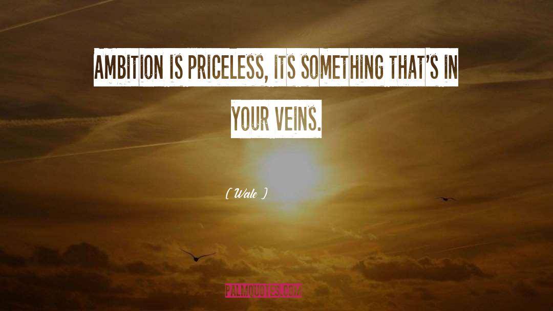 Wale Quotes: Ambition is priceless, its something