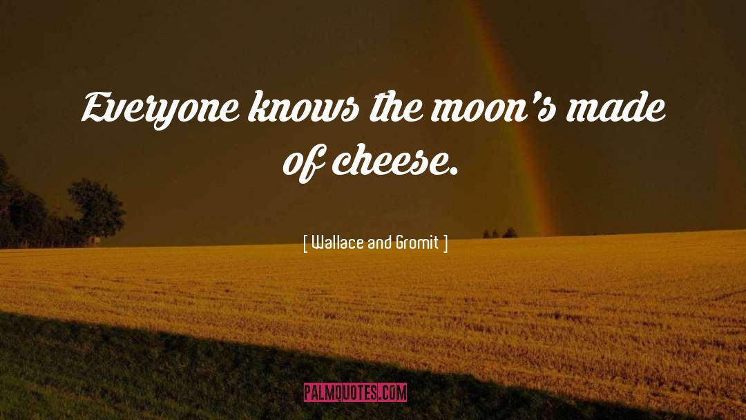 Wallace And Gromit Quotes: Everyone knows the moon's made