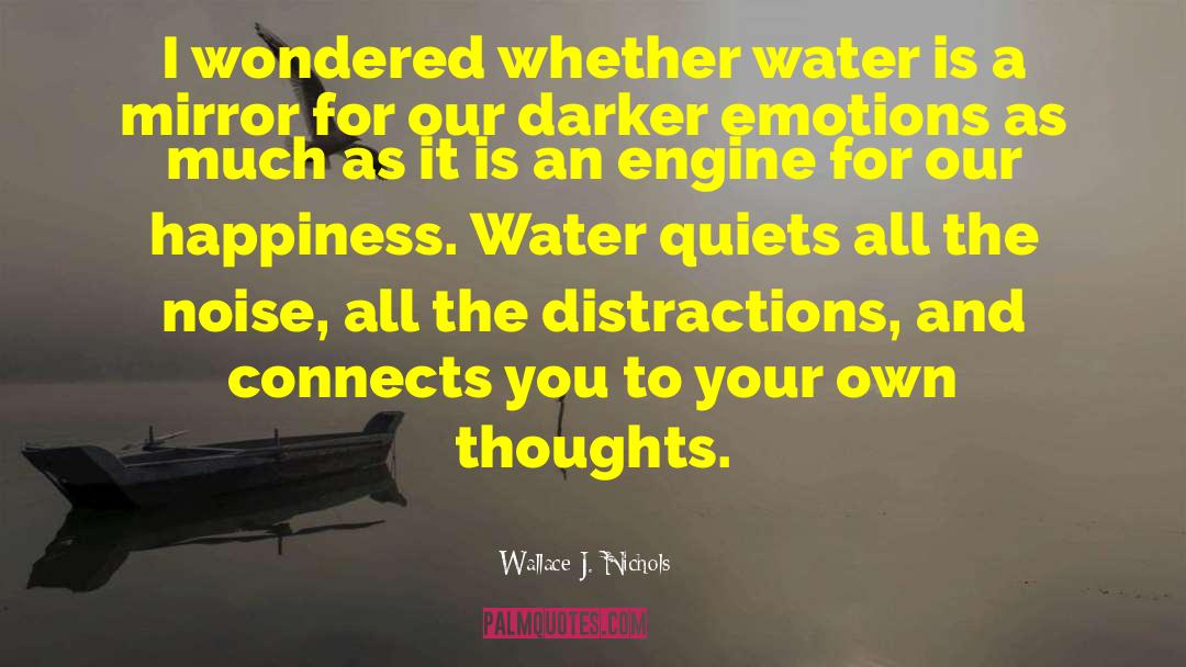 Wallace J. Nichols Quotes: I wondered whether water is