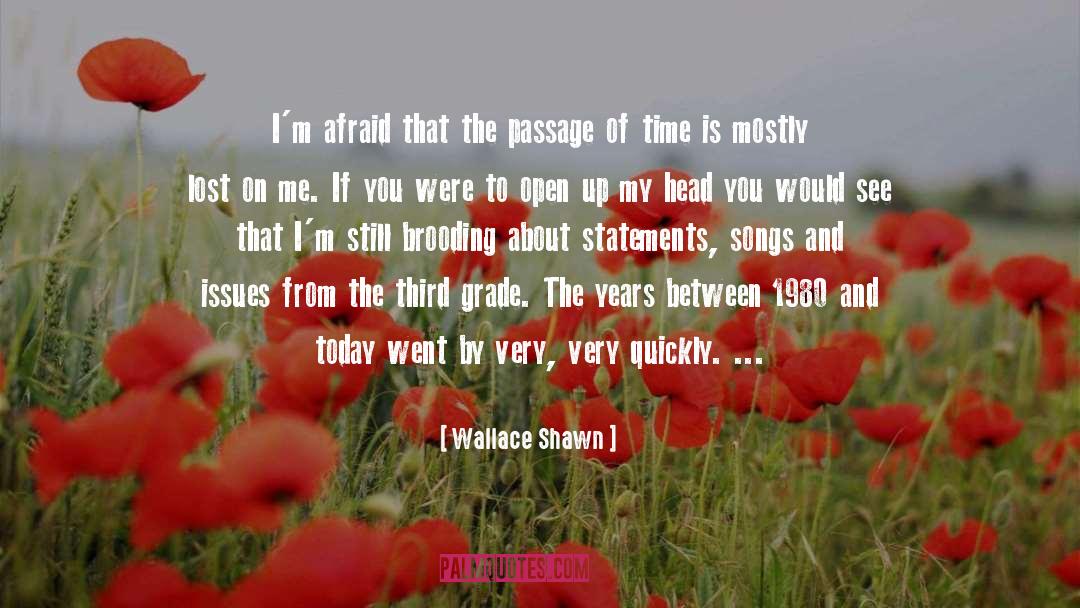 Wallace Shawn Quotes: I'm afraid that the passage