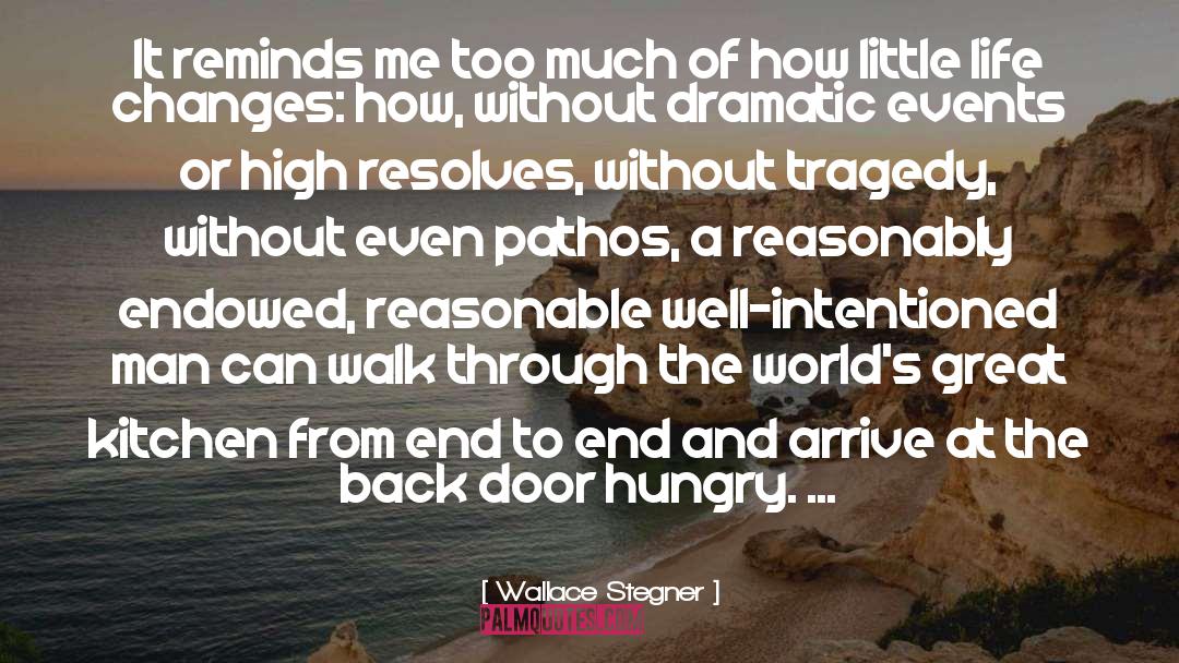 Wallace Stegner Quotes: It reminds me too much