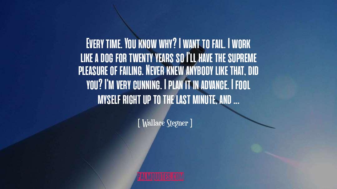 Wallace Stegner Quotes: Every time. You know why?