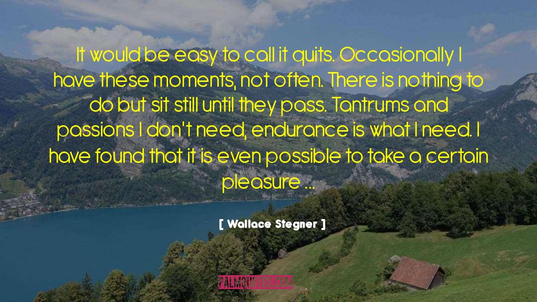 Wallace Stegner Quotes: It would be easy to