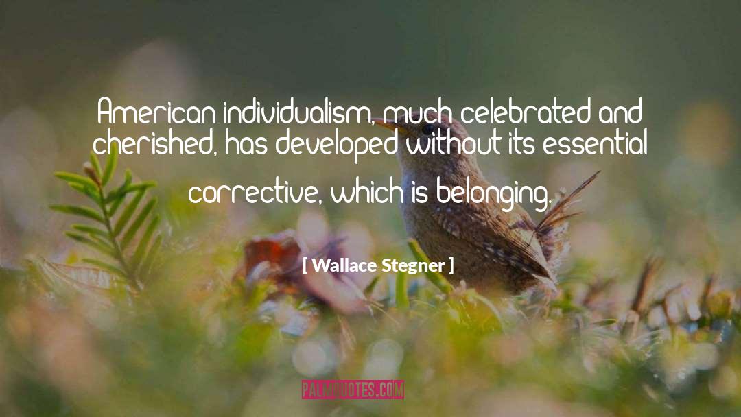 Wallace Stegner Quotes: American individualism, much celebrated and