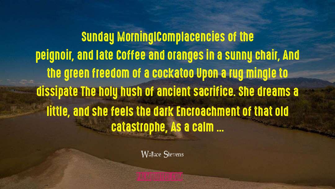 Wallace Stevens Quotes: Sunday Morning<br /><br />I<br /><br