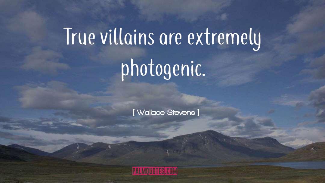 Wallace Stevens Quotes: True villains are extremely photogenic.