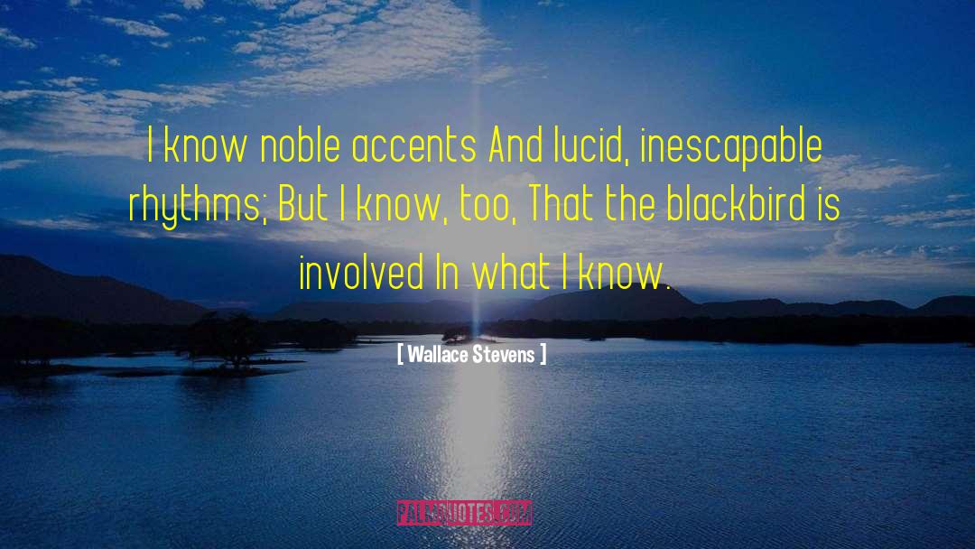 Wallace Stevens Quotes: I know noble accents And
