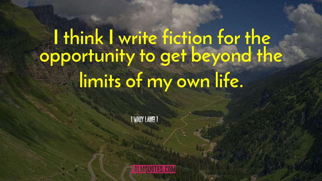 Wally Lamb Quotes: I think I write fiction