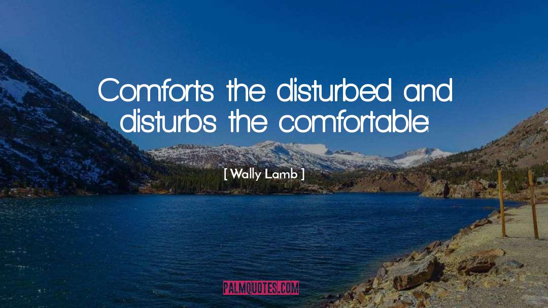 Wally Lamb Quotes: Comforts the disturbed and disturbs