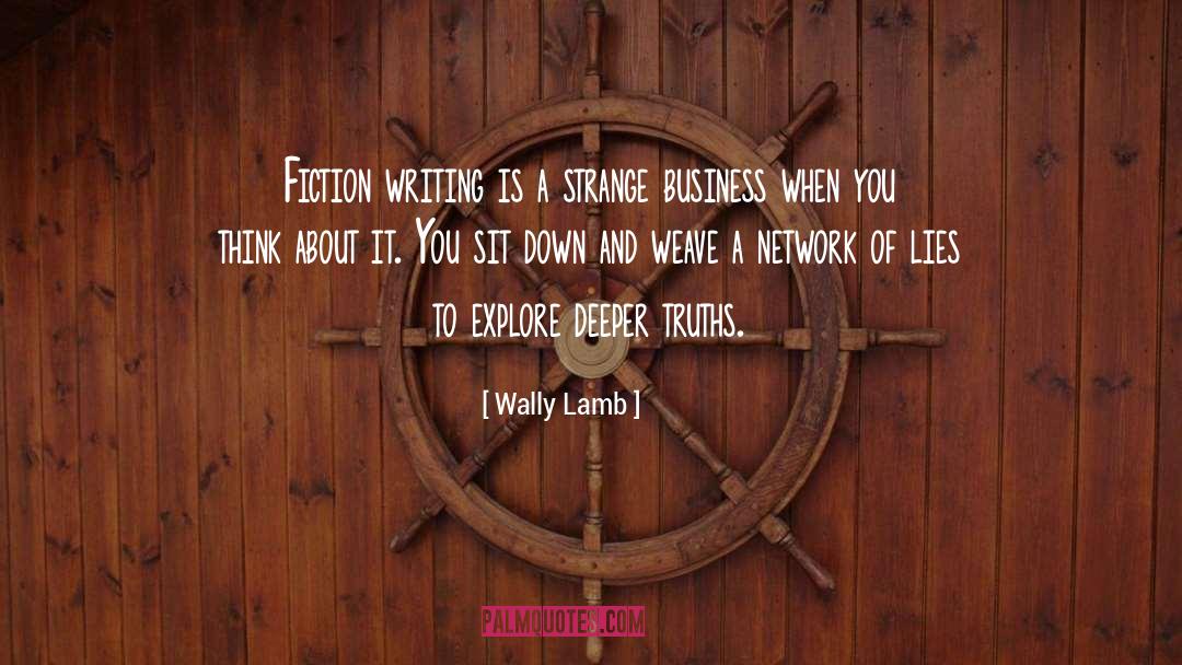 Wally Lamb Quotes: Fiction writing is a strange