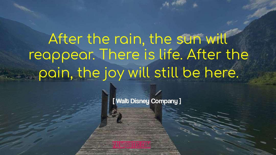 Walt Disney Company Quotes: After the rain, the sun
