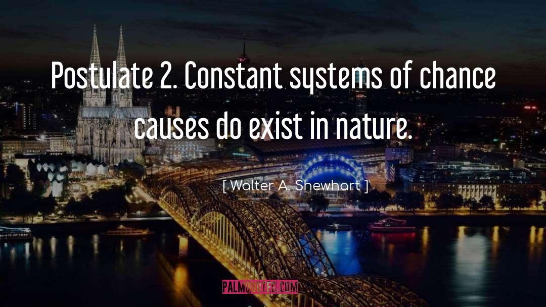 Walter A. Shewhart Quotes: Postulate 2. Constant systems of