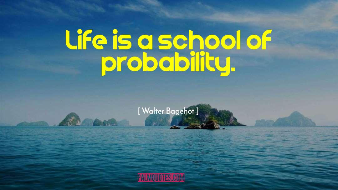 Walter Bagehot Quotes: Life is a school of