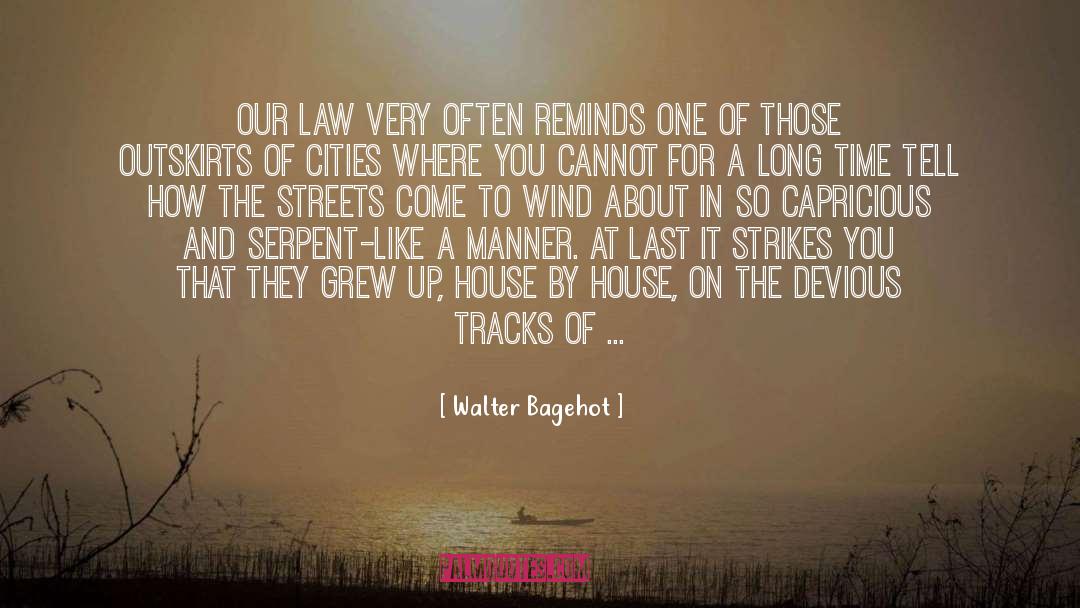 Walter Bagehot Quotes: Our law very often reminds