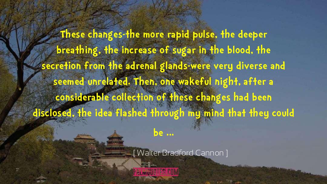 Walter Bradford Cannon Quotes: These changes-the more rapid pulse,