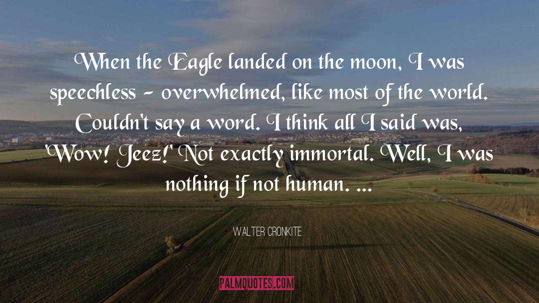 Walter Cronkite Quotes: When the Eagle landed on